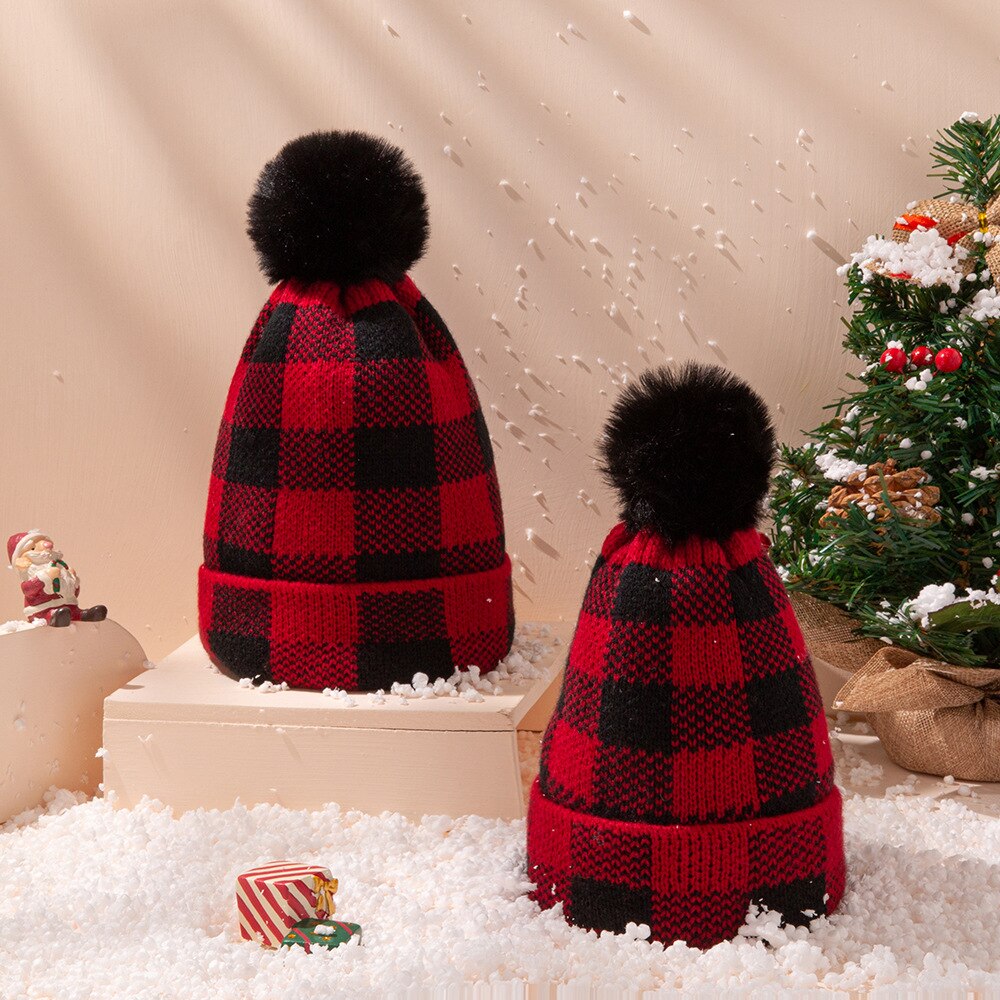 Familie Kerst Hoed Outdoor Party Wear Knit Hoed Warme Winter Kerstman Hoed Xmas Hoed Voor Volwassenen Unisex Mutsen Cap