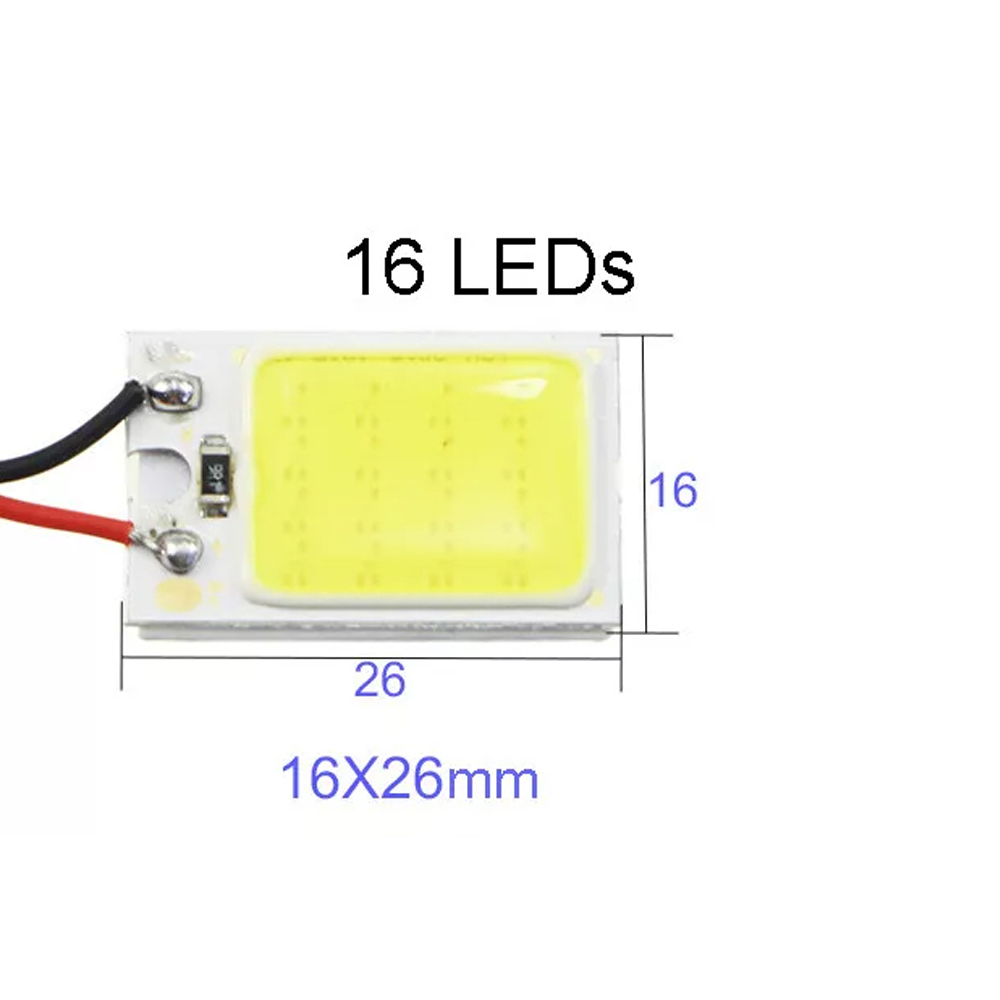 Cob panellampe med modstand 16/24/36/48 led'er dekorative billamper lamper hvidt tag fede blå biler isbil 12v til byggesæt: Hvid / Blå