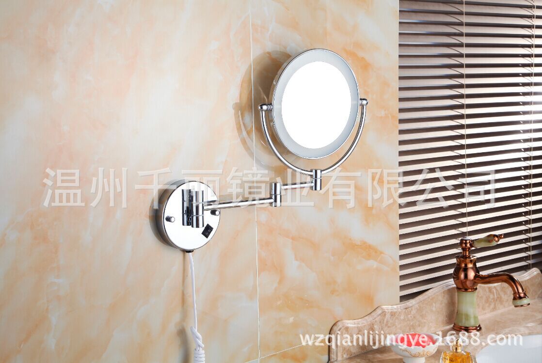 Factory direct copper mirror with LED wall mirror round