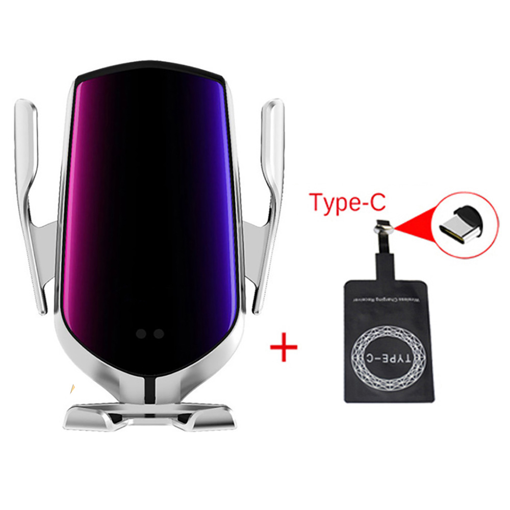 Car Wireless Charger - 10W Fast Charging Holder - Qi Compatible for iPhone, Samsung