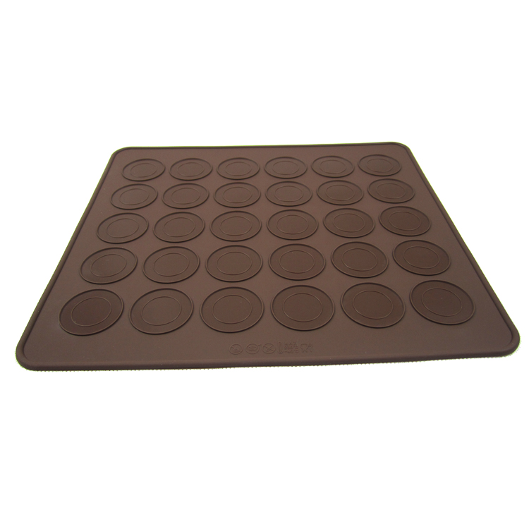 30 Holes Mat Round Silicone baking Pad Oven Fit Microwave Resistance Convenient Baking Tools: Default Title
