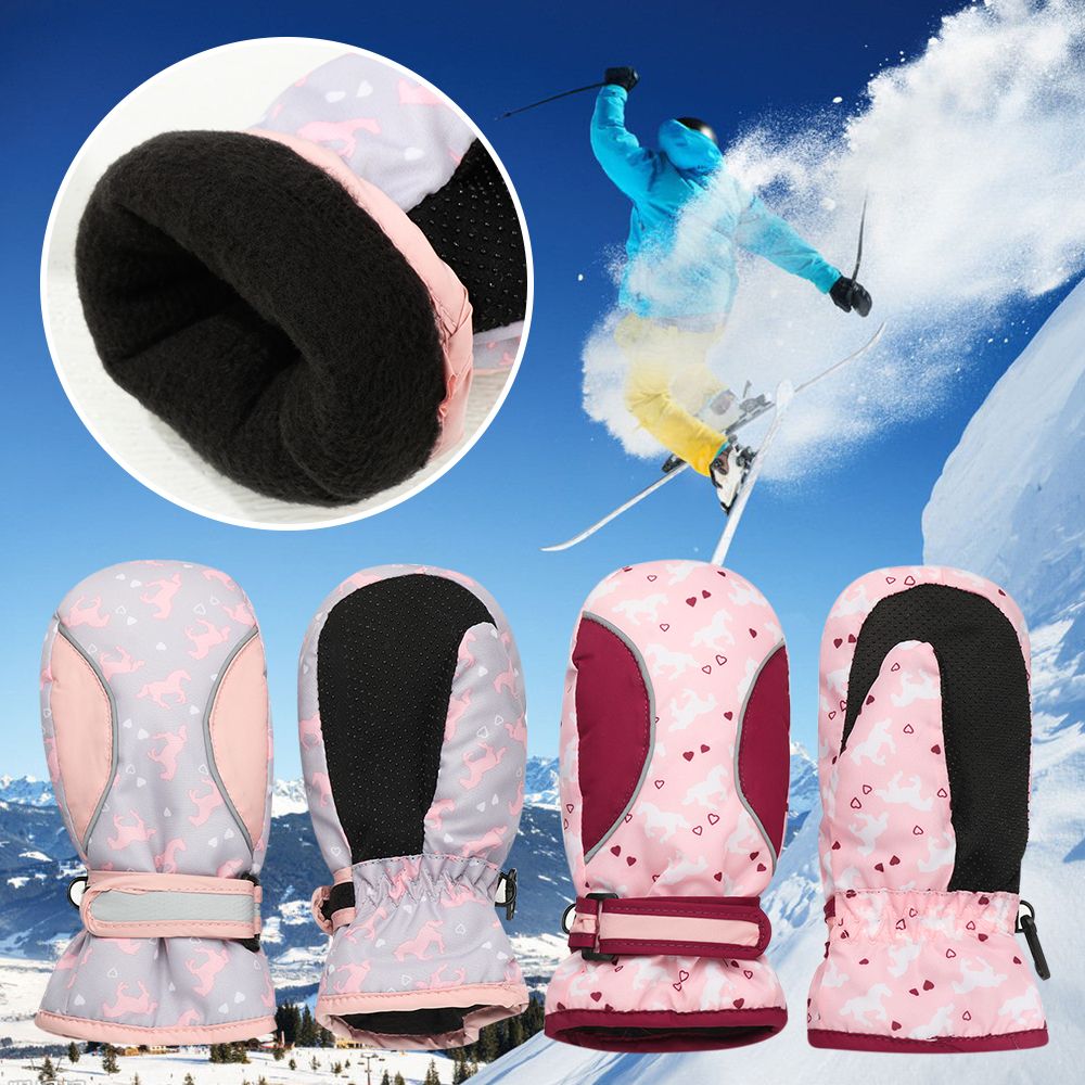 Antislip Winter Moet Kinderen Kinderen Dikker Warm Outdoor Riding Kinderen Ski Handschoenen Sneeuw Snowboard Lange Mouwen Mitten