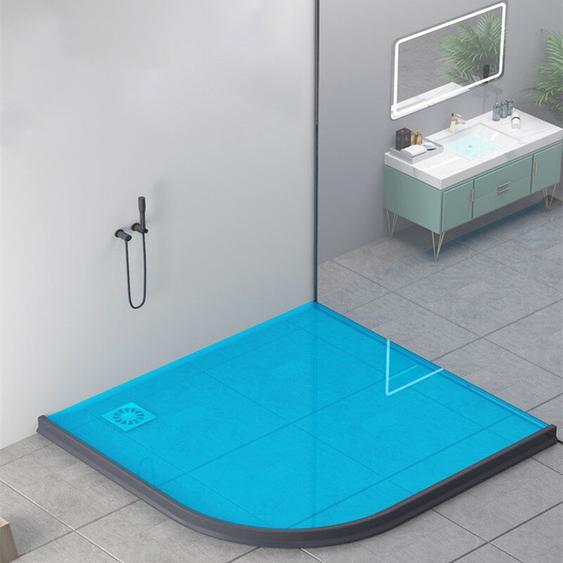 Douchedorpels-Drempel Waterbarrière - Zelfklevende Siliconen Waterdichte Dam Badkamer Droog Nat Scheiding Waterdichte Barriere Douche Deur Onderkant Afdichting Spatlijst Keuken Wastafel Badrandbescherming Afdichtstrip 3 Meter Zwart Douchedorpels-Drempel Waterbarrière - Zelfklevende Siliconen Waterdichte Dam Badkamer Droog Nat Scheiding Waterdichte Barriere Douche Deur Onderkant Afdichting Spatlijst Keuken Wastafel Badrandbescherming Afdichtstrip 3 Meter Zwart