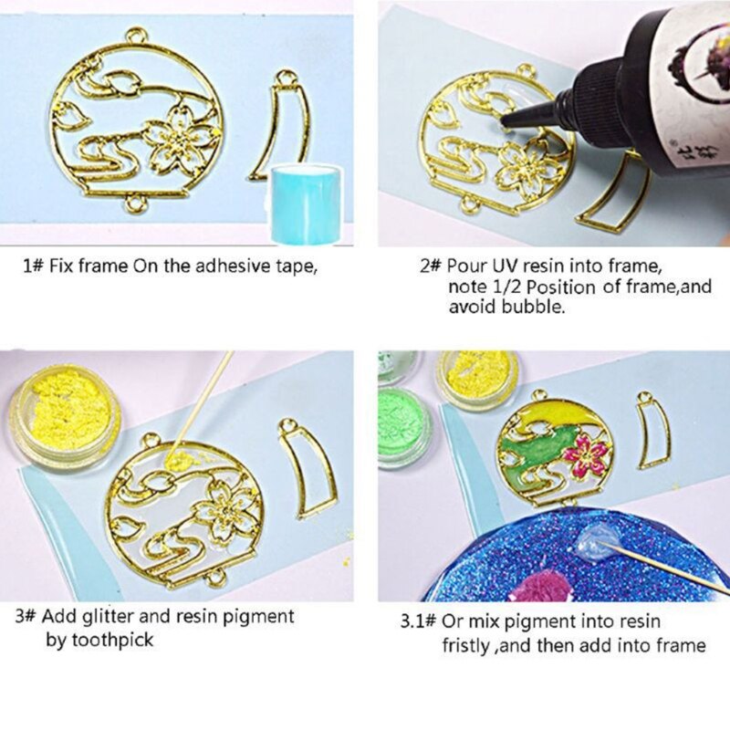 25/60/100g Curing Epoxy UV Resin Hard Glue Transparent LED Cure for DIY Jewelry Making Casting Coating