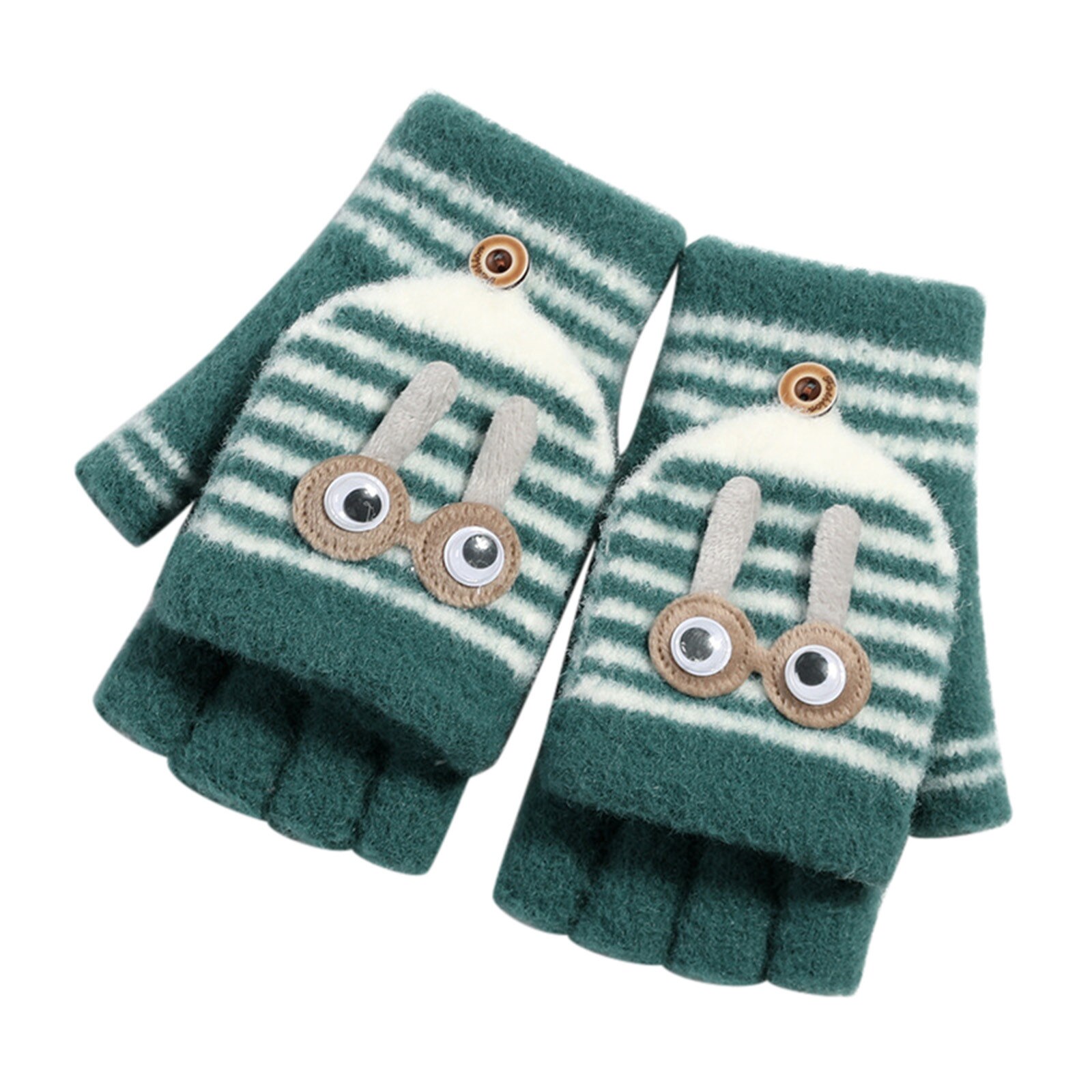 #30 freundlicher Nette Handschuhe Weiche Cabrio kippen oben Handschuhe freundlicher Baby Winter warm stricken Halbhand Fäustling Gants Hiver Gießen enfants: B