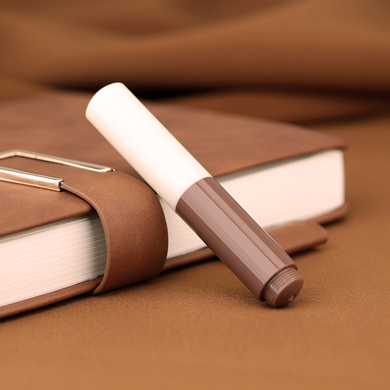 MAJOHN Ostatni Rzemieślnik Maruka Drugiej Generacji Przezroczysty Piórnik Gwieździste Niebo Macaron Maillard Brązowy mini Piórnik Kieszonkowy Artykuły Papiernicze: Jasno szary