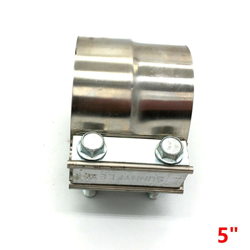 5" inch Stainless Exhaust Band Clamp Step Clamps Fit Catback Muffler Downpipe