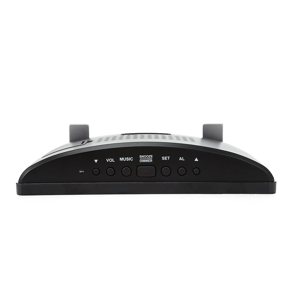 LED Music Digital Alarm Clock With USB Charging Port Snooze Function Brightness Adjustable Table Clock Bedroom Study Room Decor