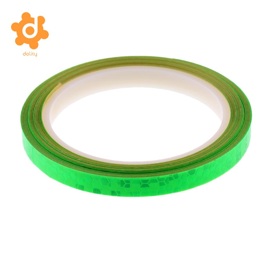 8 Meter Reflecterende Fiets Velg Stickers Fiets Reflector Tape Diy Decals Reflectivestickers Voor Fiets Velg: Green 