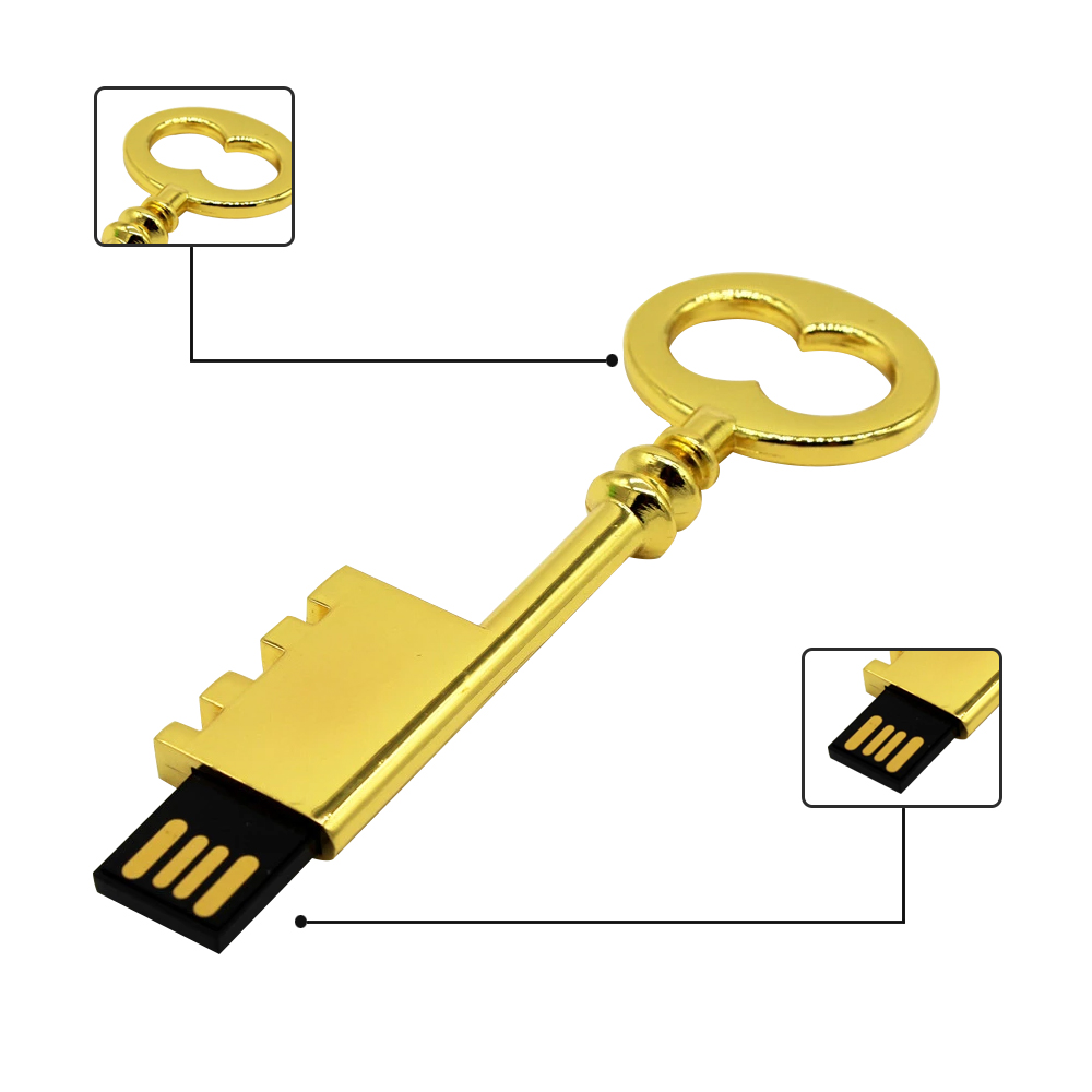 Pen drive metálico 2.0, pen drive usb 2.0 de 64gb 32gb 16gb 8gb para presente
