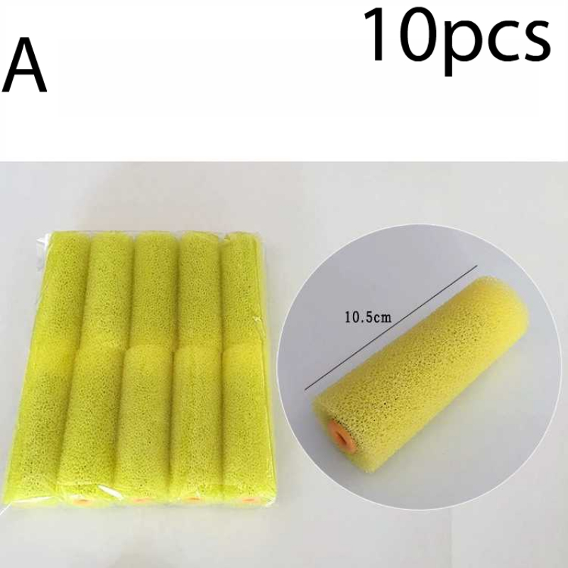 Rodillo de flores para tirar del barro, juego de pinceles profesionales de pintura de corredor, pintura de pared para casa, oficina, rollo de pintura de pared de construcción, 10 Uds.