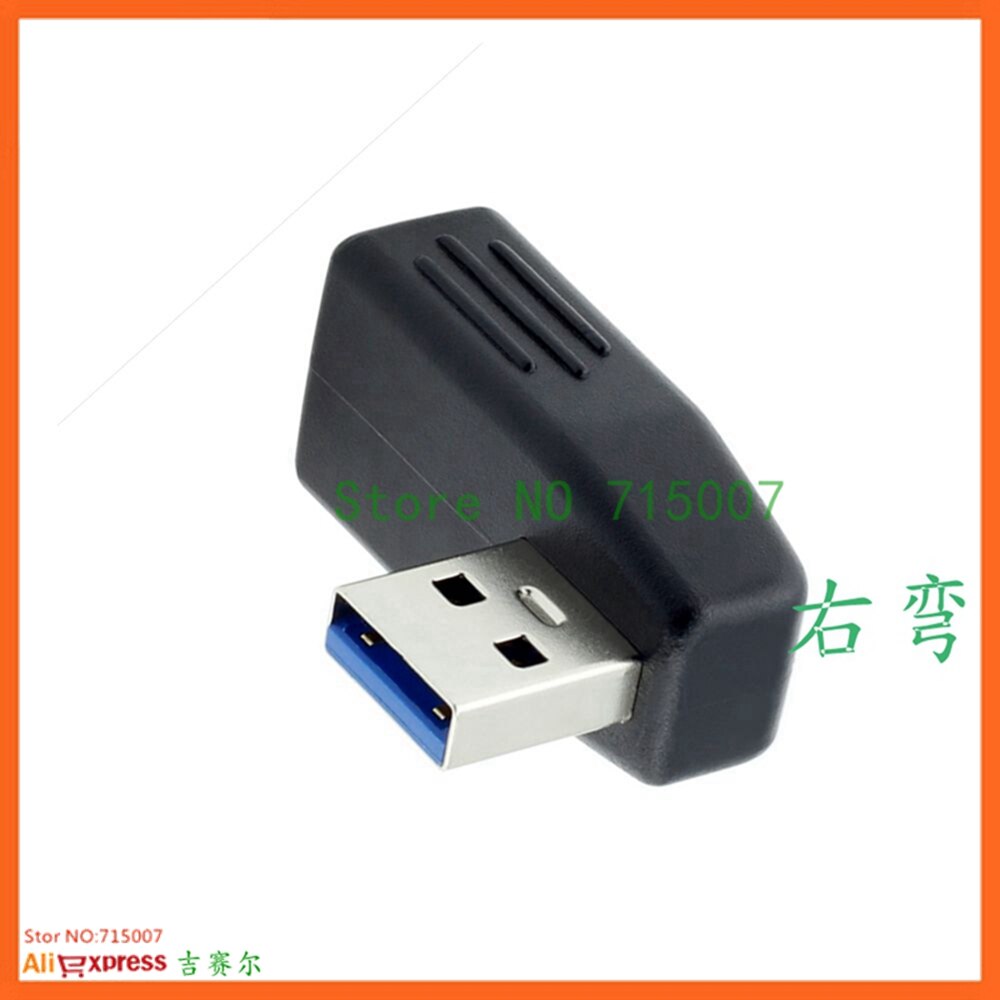 90 graden verticaal links rechts omhoog omlaag schuin usb 3.0 mannelijk naar een vrouwelijk m/v adapter connector converter: Rechts