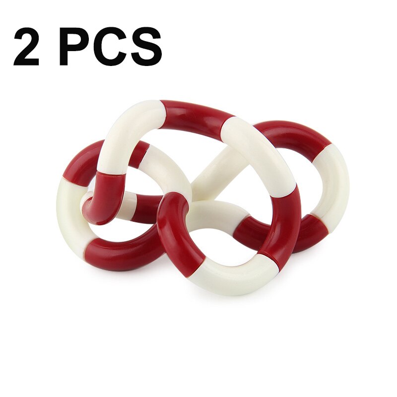 2Pcs Zappeln Anti Stress Spielzeug Twist Erwachsene Dekompression Spielzeug Kind Verformung Seil Perfekte für Stress kind zu Spielen Spielzeug: whiteRed2p