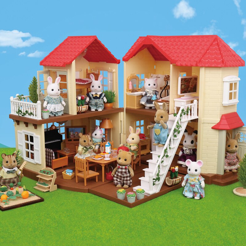 Girl Pretends To Play Simulation Child Forest Animal Family 1/12 Forest Family Furniture Set 1:12 Scale House Doll Furniture