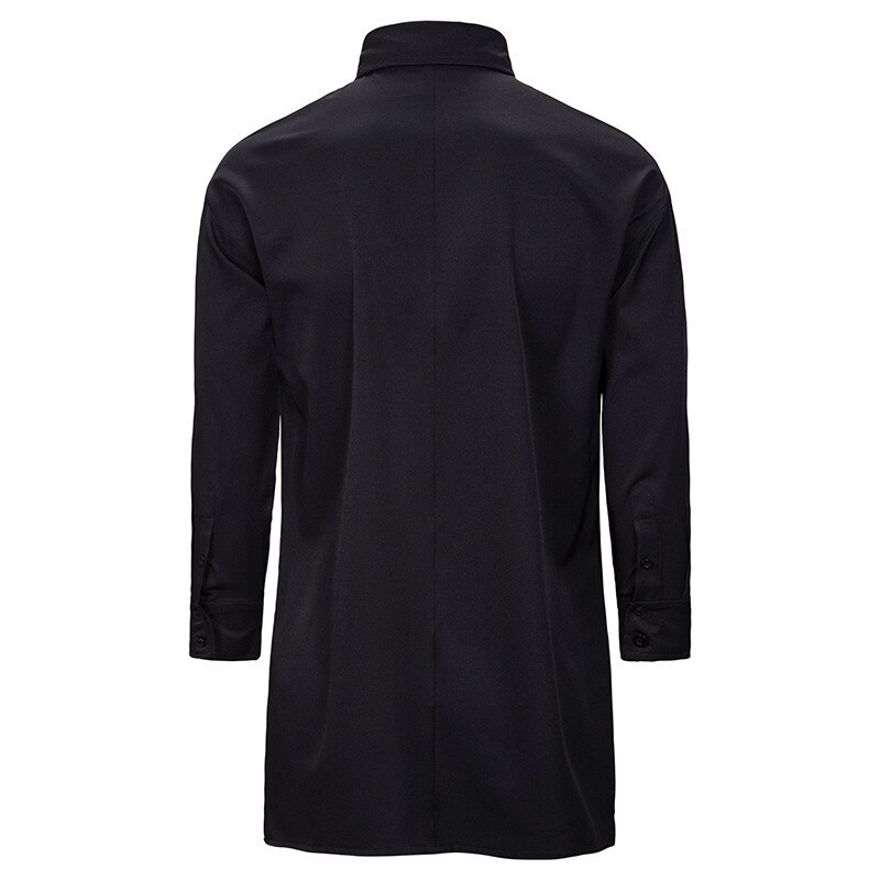 Irregular Gothic Steampunk Shirt Mens Brand Hip Hop Streetwear Casual Male Dress Shirts Victorian Renaissance Prom Shirt Camisa
