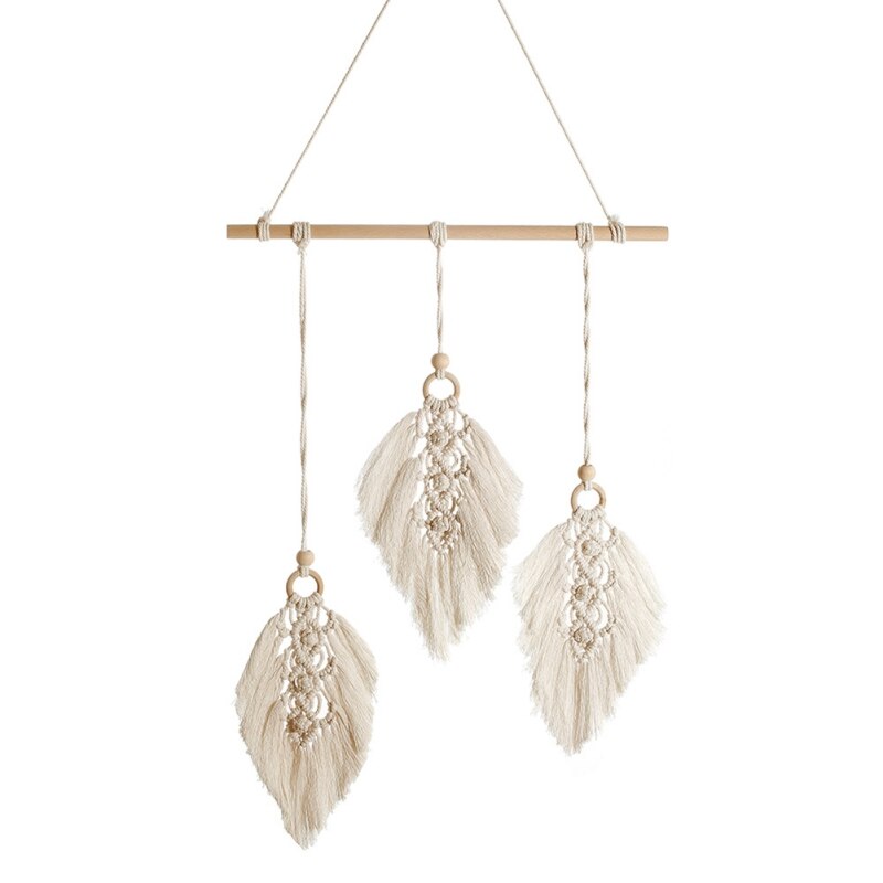 Boho stil dekorativ bomull vävd macrame vägghängande gobeläng för sovrum vardagsrum barnkammare för heminredning: A