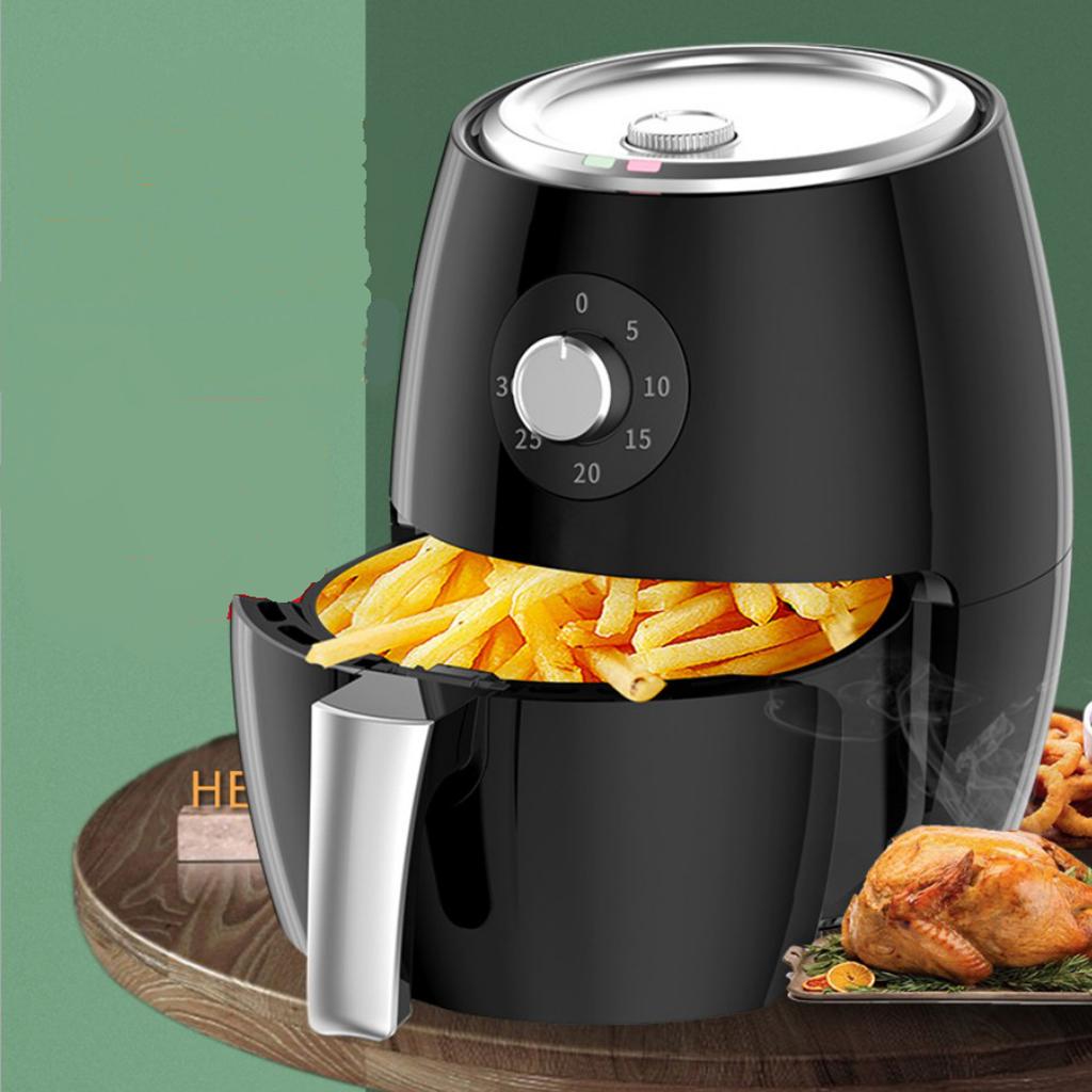 Air Fryer with Air Circulation System 30 Minute Timer for Healthy Oil Free or Low Fat Cooking 1350W 3.8L Black