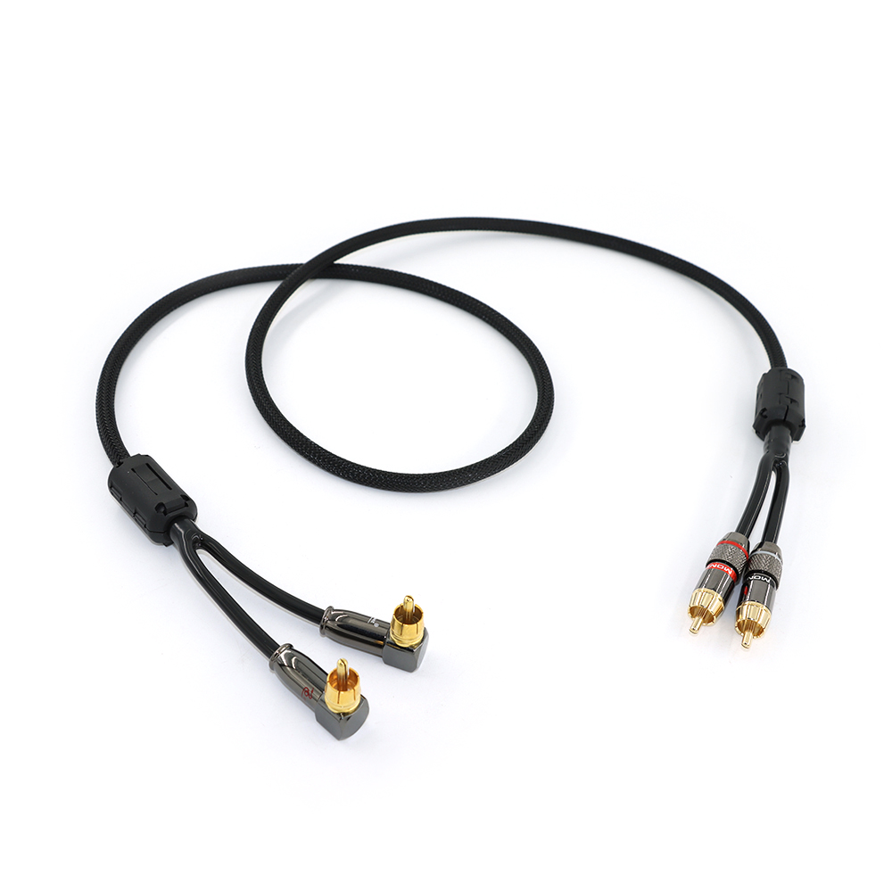 Cable RCA de enchufe para amplificador de potencia de audio CD y altavoz de audio, cables de línea de audio hifi, sistema de amplificador