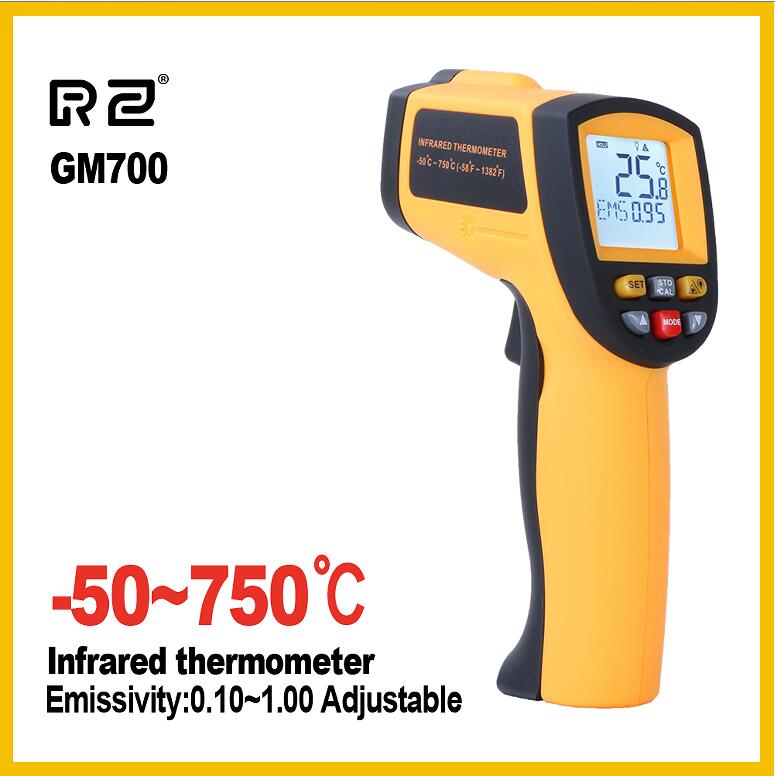 RZ Infrared thermometer thermal handheld digital electronic car temperature non-contact hygrometer Infrared thermometer: GM700
