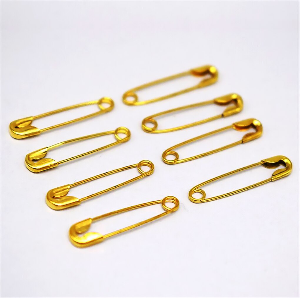 100pcs Gold Color Metal Safety Pin Hangtag Shawl Cape Poncho Fixing