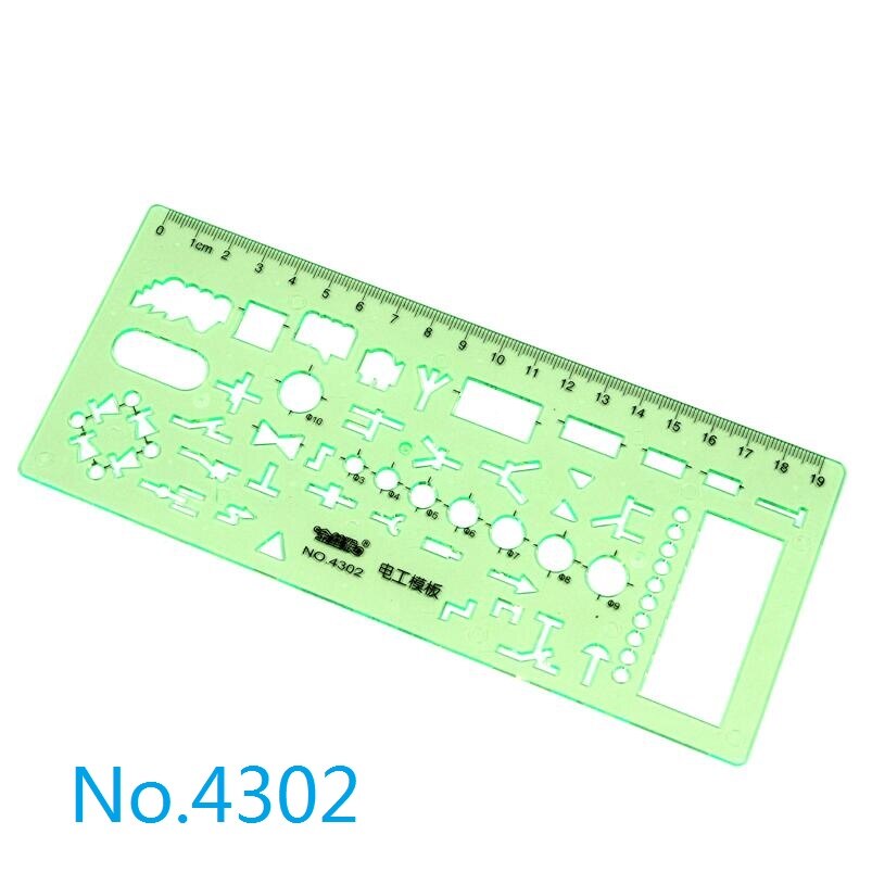Drawing templates ruler for Furniture,Power Engineering,Interior ,Nut , No.4301/4302/4318/4331/4332/4333: No 4302