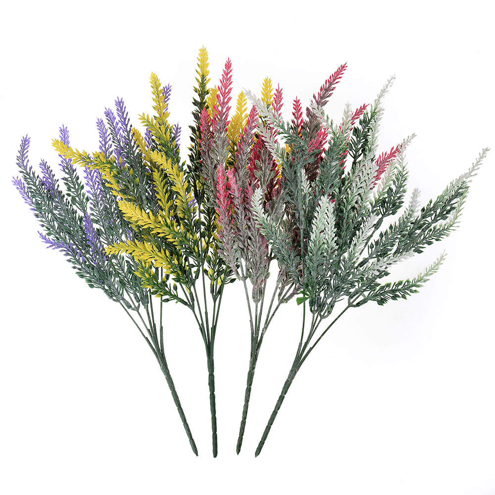 1 bunch/25branches plastic artificial flower plant lavender bouquet for wedding party home decoration DIY wreath scrapbook craft