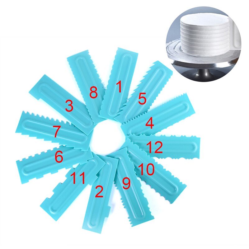 1 stuk crèmeschraper onregelmatige tanden rand mallen diy schraper taartdecoratie fondant gebak uitstekers bakspatels gereedschap