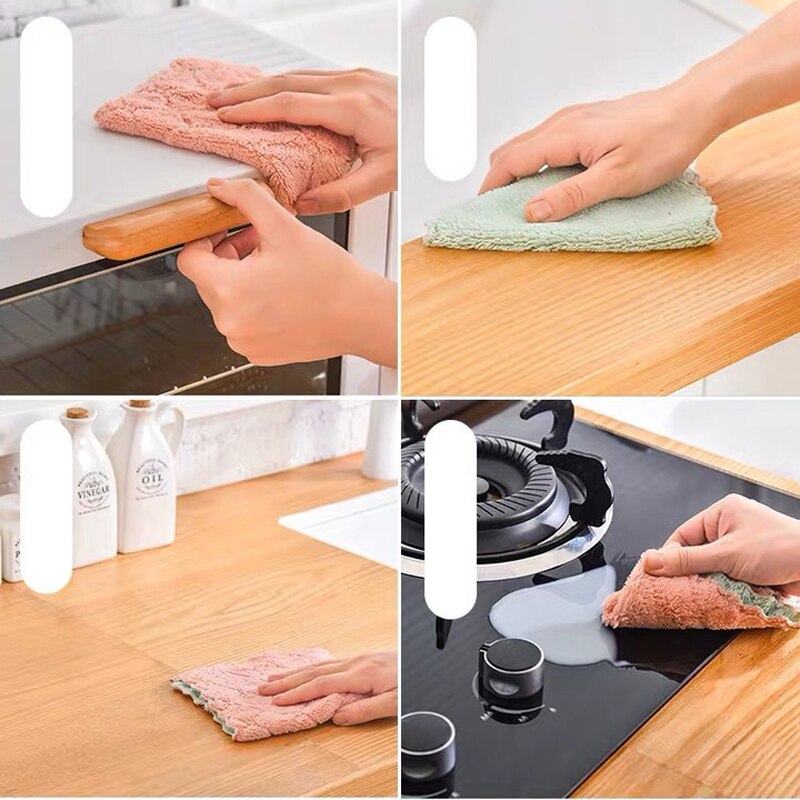 Toalla de microfibra absorbente, paños de limpieza de cocina, plato de aceite antiadherente, toalla, trapos, servilletas, vajilla, toalla de limpieza del hogar