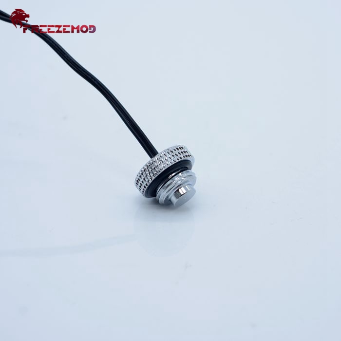 FREEZEMOD G1/4 plug temperature sensor waterproof plug metal XH2.54 terminal interface DT-CWC: Silver