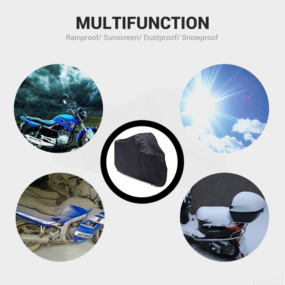 Waterproof Motorcycle Bicycle Cover Outdoor UV Guardian MTB Bike Protective Cloth Dustproof Bicycle Covers Black M/L/XL/XXL/XXXL