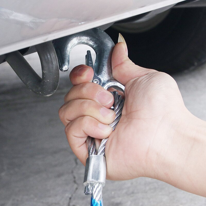 5 tons 4 m steel wire trailer rope Traction Rope trailer with foot rice portable round bag