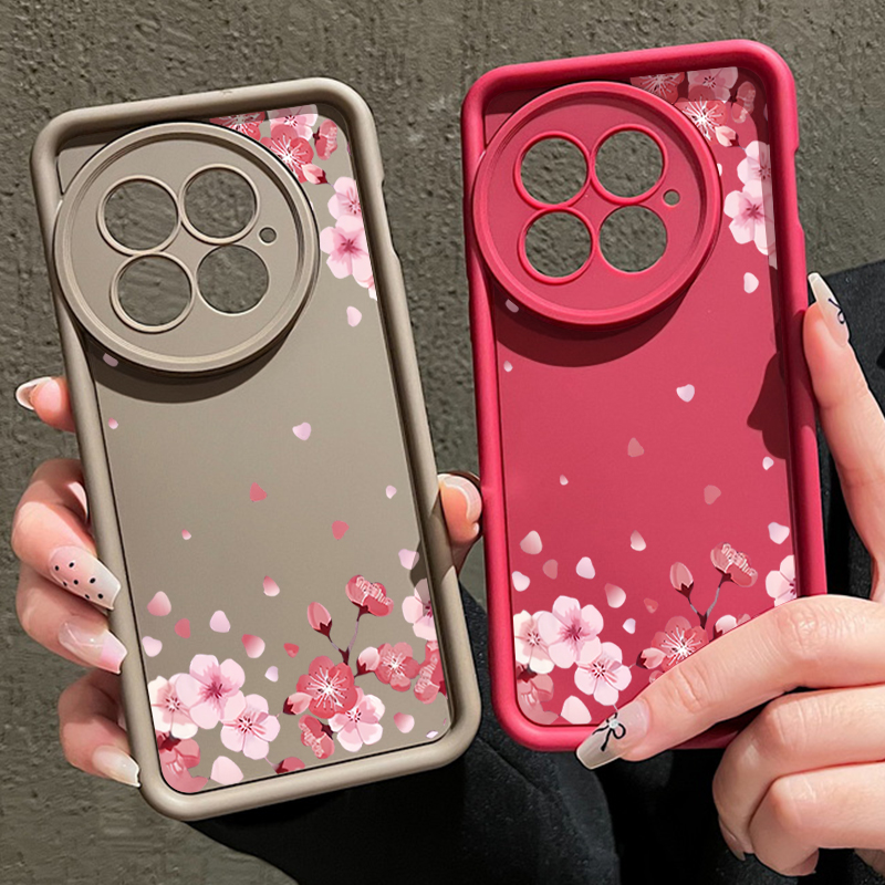 Funda de teléfono para OnePlus 13T 13R 12R 11R flor rosa flor de melocotón parachoques a prueba de golpes funda suave de silicona Fundas para OnePlus 13 12