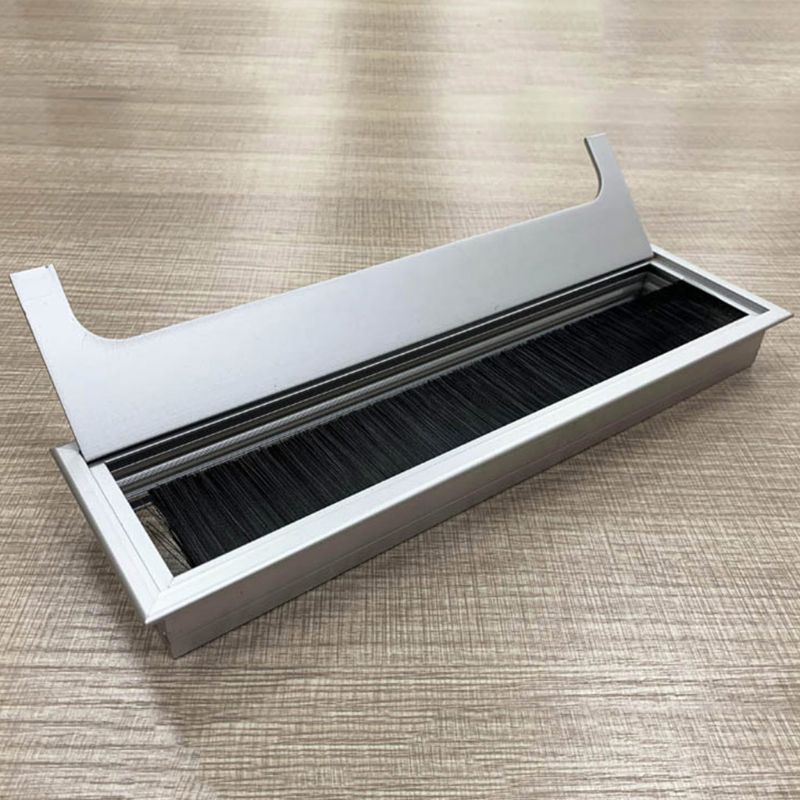 Couvercle de trou d'insertion de sortie de câble d'ordinateur de bureau de Rectangle carré en Aluminium Y5LD