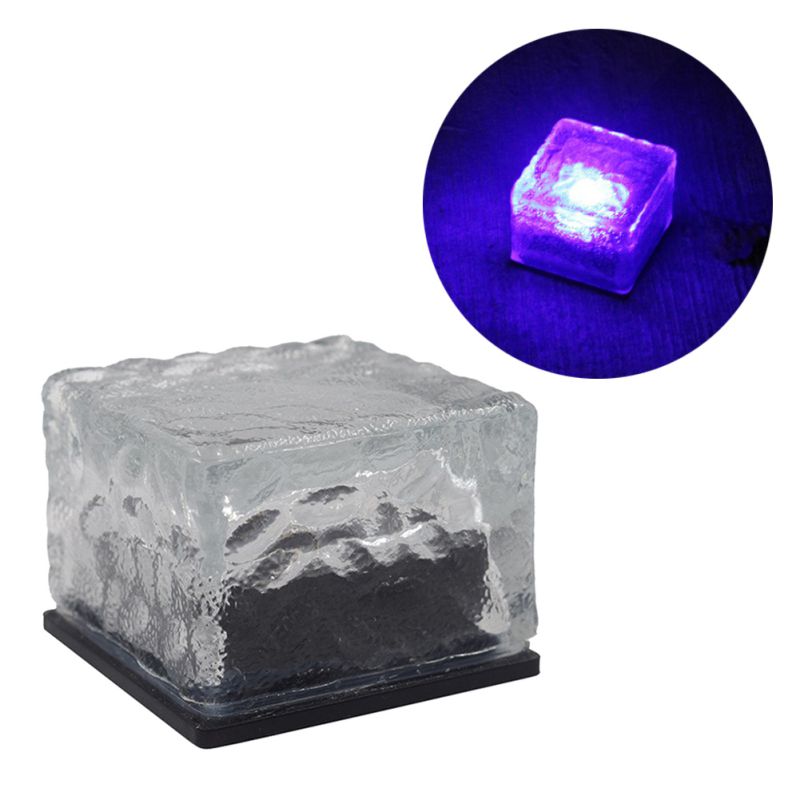 Solar Light Solar Ice Cube Licht Baksteen Rock Licht Frosted Glas Landschap Outdoor Decoratie Tuin Straat Licht