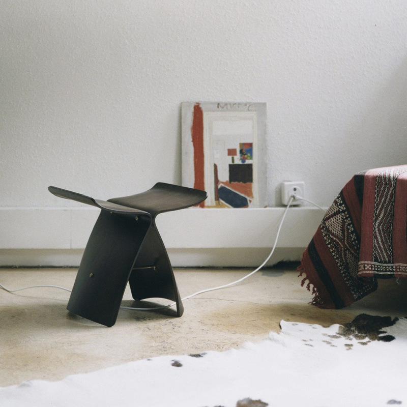 Schmetterling Hocker aus Asche Sperrholz Hocker Stuhl Für Wohnzimmer, Schlafzimmer Holz Hocker Anzeige