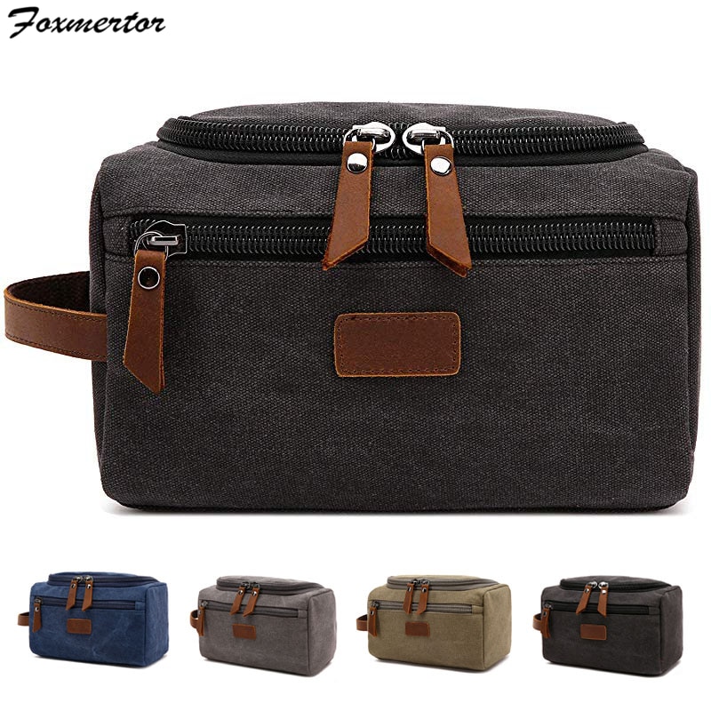 Dei nuovi Uomini di Viaggio Del Sacchetto di Lavaggio di Cortesia Da Barba Dopp Kit Cubetti di Imballaggio Borse Dopp Kit per scarpe di Tela Delle Donne del Cuoio Borsa Da Viaggio sacchetto cosmetico