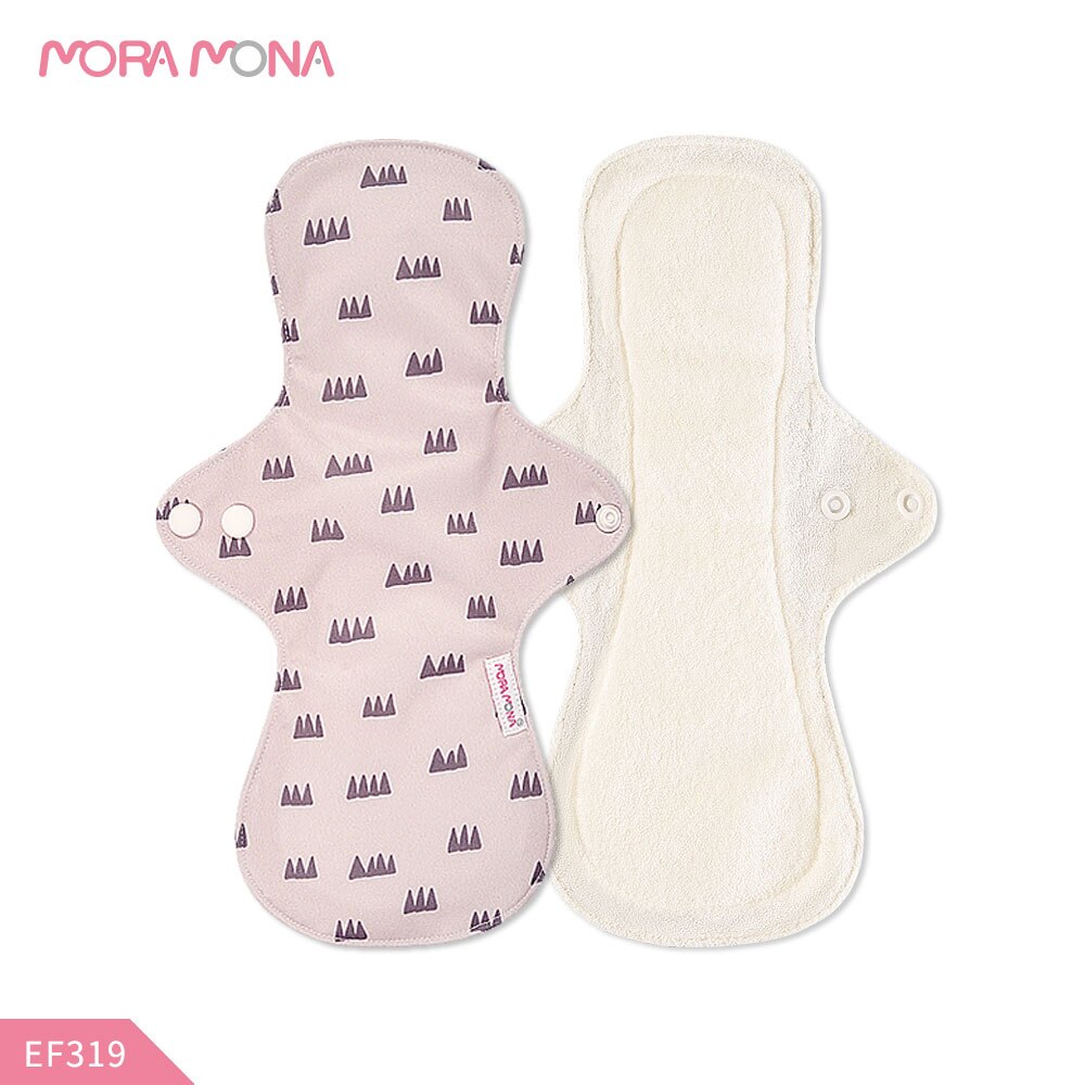 Mora Mona Reusable Menstrual Pad For Heavy Flow Large Size Breathable Women Cloth Pad 5 Pieces: EF319