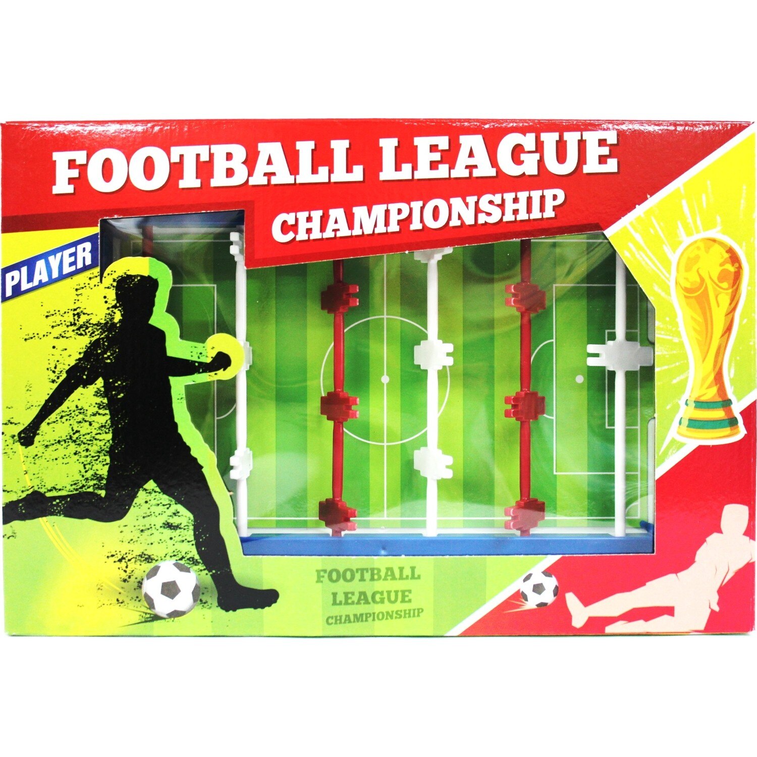 Özmiş Toy Foosball Table Soccer Game 30 cm Red Navy Blue