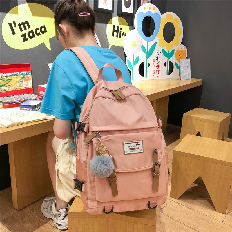 Sac à dos étanche en Nylon pour femmes, cartable pour adolescentes, de voyage, multi-poches,