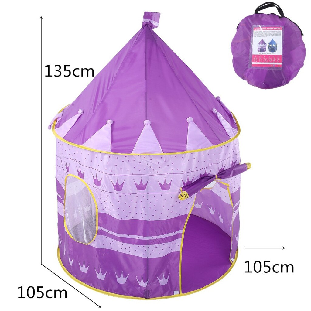 Folding Children Kids Princess Playhouse Tent Tunnel Indoor Outdoor for Boys Girls Parent-Child Activities Tent Camping T6#