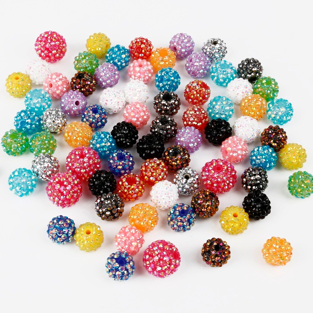 NiceBeads 12mm okrągły kształt 15 kolorów U-Pick Chunky żywicy koraliki z kryształu górskiego, żywicy, Chunky koraliki do tworzenia biżuterii