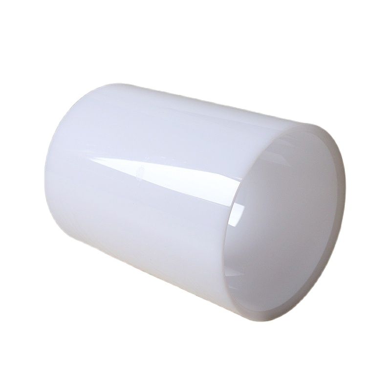 6X8 Inch Acryl Drum Shell 6 Inch Diameter 8 Inch Diepte 6Mm Dikte Ongeboorde (Geen Gaten) met 45 Graden Lager Rand Wit