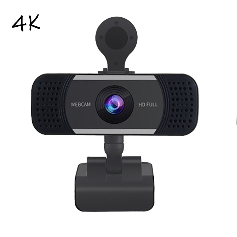 4K 1080P Auto Focus Webcam Computer With Microphone Noise-reducing Camera USB Free Drive For PC Laptop Live Conference: 4K Sliver