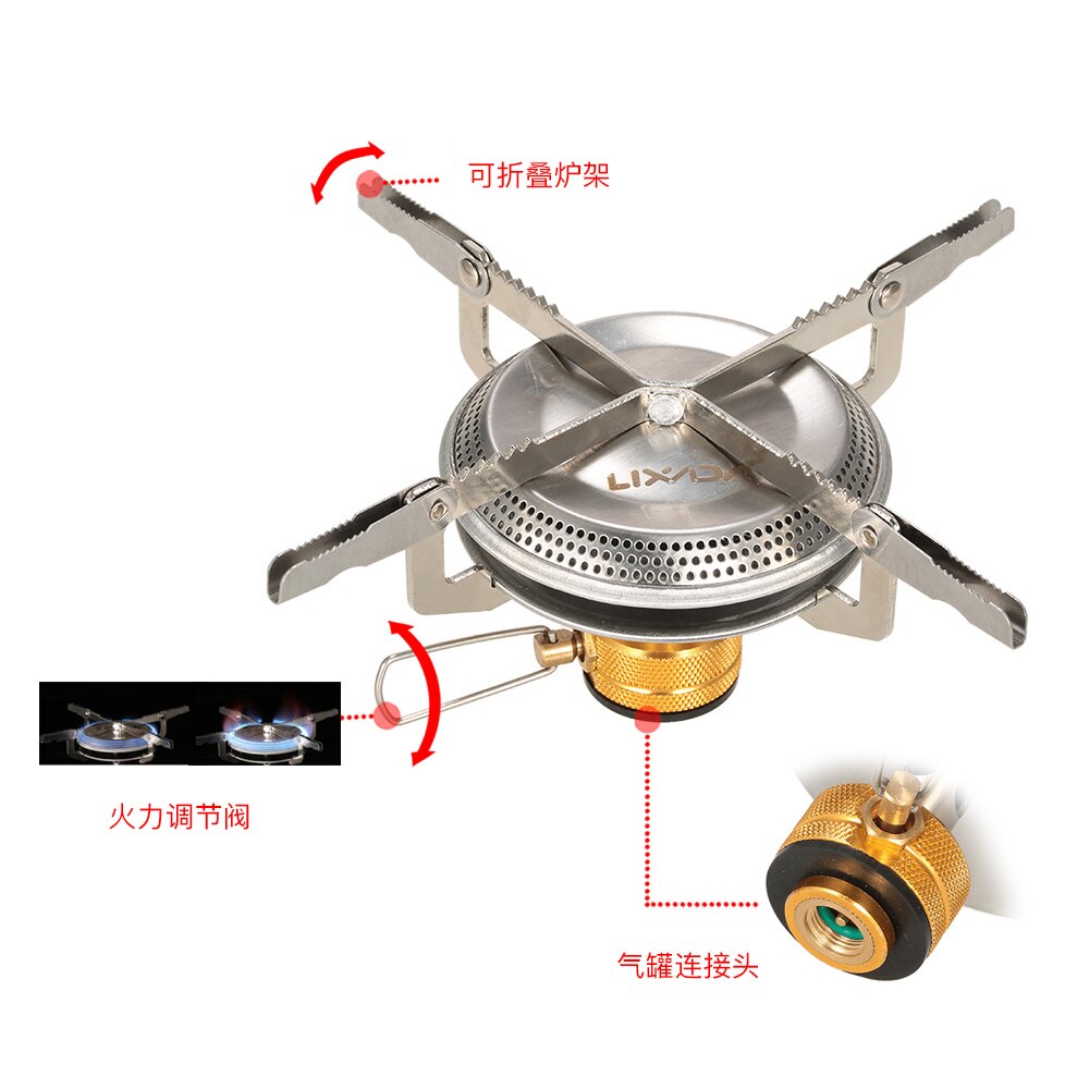 Lixada-estufa de Gas portátil ultraligera para acampar al aire libre, hornillo plegable para acampar, senderismo, mochilero, Picnic, 3500W