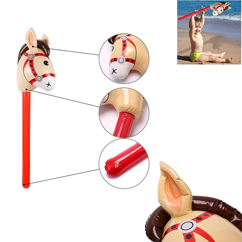 Bâton de cheval gonflable, 1 pièce, ballon en PVC, jouets éducatifs d'extérieur pour enfants et bébés, d'anniversaire