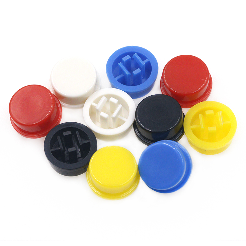 Interruptor de botón táctil para Arduino, pulsador momentáneo de 12x12x7,3 MM, con tapa táctil, 25 unidades (5 colores), 25 unidades