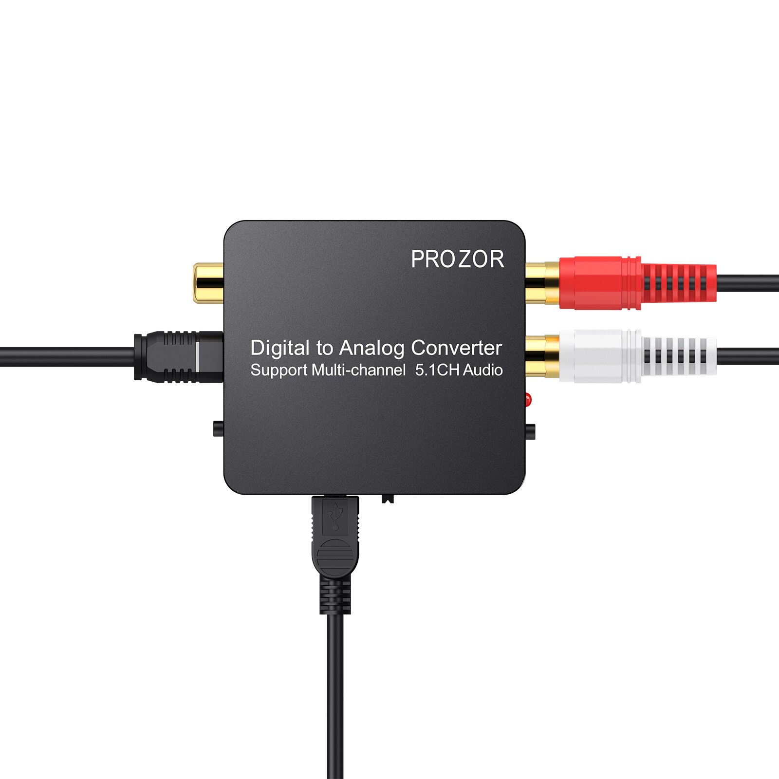 Prozor – convertisseur numérique-analogique, optique SPDIF Toslink Coaxial 5.1CH à 2CH, stéréo analogique, prend en charge le décodeur Audio DAC DTS 5.1CH
