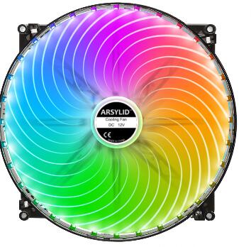 20mm thickness fan Red Blue Green Color 200mm 20cm fan silent for computer Case 20020 fan thin 2cm 40 LED Cooling Fan: Colorful LED Light