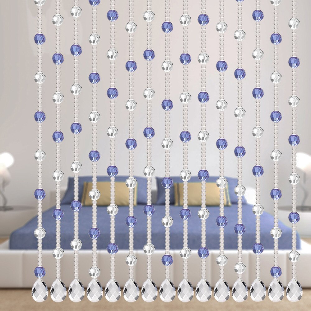 Crystal Glass Bead Curtain Luxury Living Room Bedroom Window Door Wedding Decor crystal glass bead curtain/#: D