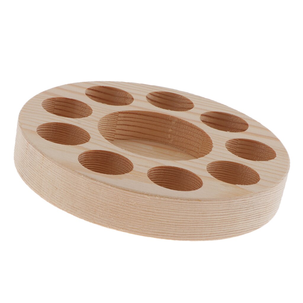 10 Slots Essential Oil Storage Box Circle Wood Storage Case Aromatherapy Oil